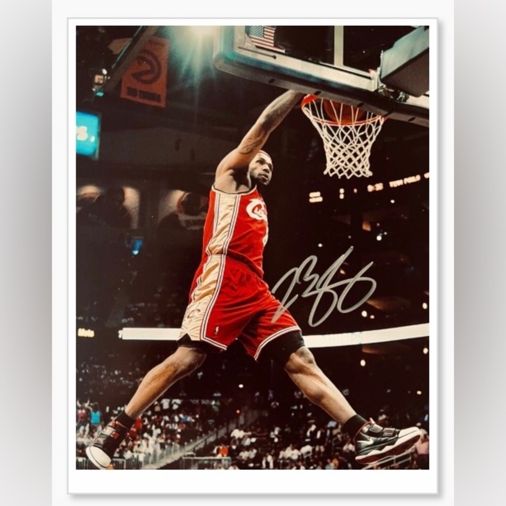 LEBRON JAMES SELF CREATED 8.5x11 ULTRA PREMIUM GLOSSY THREE WALL/LOCKER BASKETBA